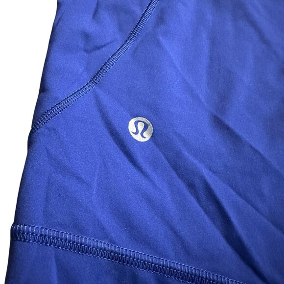 Lululemon Fast and Free High Rise Shorts 6" BlueSize 12 Gym Running Pockets - Picture 6 of 10